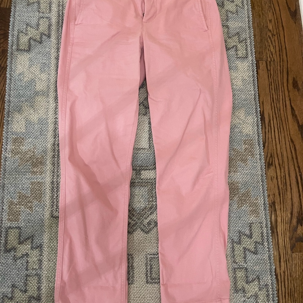 J. Crew High-Rise girlfriend Pink Chino Pants Sz 0 worn once